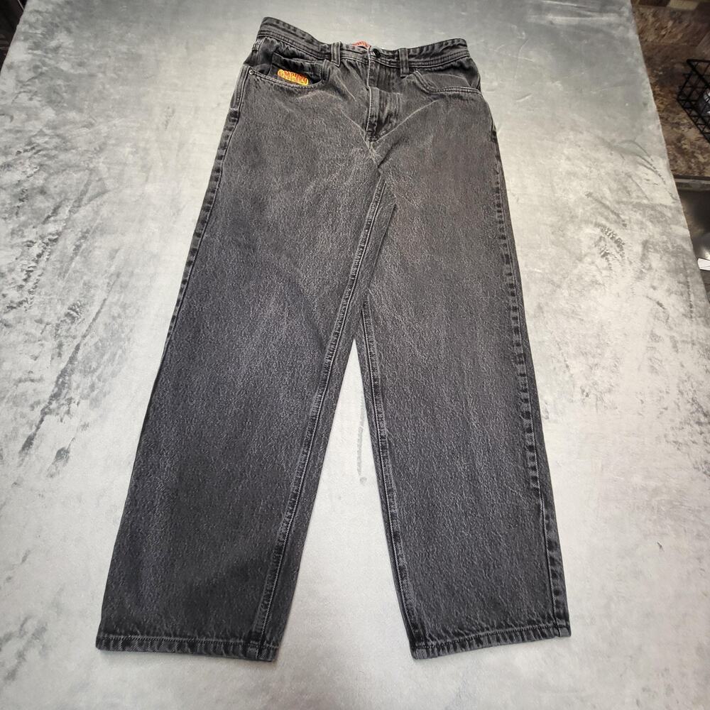 Empyre‎ Jeans Mens 30x28 Black Straight Relaxed Denim Cotton Distressed